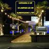 Elettro Star Catenaria luminosa, 21m con 18 lampadine a LED da 4W, cavo nero, non prolungabile