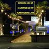 Elettro Star Catenaria luminosa, 18,5m con 15 lampadine a LED da 4W, cavo nero, non prolungabile