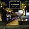 Elettro Star Catenaria luminosa, 30m con 30 portalampada, cavo nero, prolungabile, senza lampadina