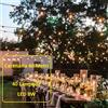 Elettro Star Catenaria luminosa, 40m con 40 lampadine a LED da 8W, cavo nero, non prolungabile