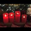 Lotti Candela rossa con effetto fiamma in movimento, led bianco caldo alta 10 cm, timer