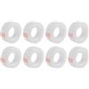 D.RECT Nastro Adesivo Trasparente - 8 Rotoli - Nastro da Ufficio con Forte Adesione, 18 mm x 30 m