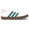 ADIDAS VL COURT 3.0 K-C Sneakers In Ecopelle E Pelle Con Tre Strisce Laterali Bianco Verde - Donna - Bianco Verde