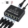Ouitble Switch LAN 1 a 4 Splitter Ethernet di Rete 1000 Mbps, Splitter LAN Switch Gigabit in Alluminio a 4 Porte RJ45 con Cavo di Alimentazione di Tipo C per Router Hub Comp