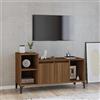 QZZCED mobile da soggiorno tavolo tv tavolino porta tv Mobile TV Rovere Marrone 100x35x55 cm in Legno Multistrato per Soggiorno, Camera da Letto