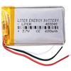 Liter energy battery Batteria 3 cavi 403048 LiPo 3.7V 600mAh 2.22Wh 1S 5C Liter Energy Battery Ricaricabile con PCM termistore NTC Smartwatch Elettronica - Non adatto per Radiocomando 50x30x4mm (3P|600mAh|403048)