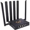 Jectse Router WiFi 6 5G, 6 Antenne Dual Band Gigabit Wireless Router con Slot per Schede SIM, Larghezza di Banda da 600 Mbps, per i Viaggi per Ufficio a Casa