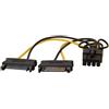 StarTech.com Adattatore Cavo di Alimentazione SATA, a Scheda Video PCI Express 8 Pin, da 15 cm