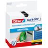 Tesa On & Off Nastro Autoadesivo Universale - Nastro Adesivo a Strappo per il Fissaggio Veloce di Oggetti Domestici Leggeri - Nero, 2 cm x 250 cm