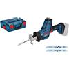Bosch Professional 06016A5001 Sega Universale Gsa 18 V-Li C System, Versione Compact, 3 Lame, Batteria e Caricabatteria Non Inclusi, in Valigetta L-Boxx, 0 W, Blu