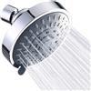 Michear Soffione doccia fisso ad alta pressione a pioggia, colore argento