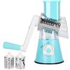 Cikonielf Tagliaverdure Manuale Tagliaverdure Multifunzione Tagliaverdure Grattugia Tritacarne Accessori Da Cucina(Blu)