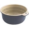Gsycle Set di ciotola colader di 2, a doppia strato di scarico di scarico di plastica Frutta da frutta che lava il cestino drenante per pasta, verdure (Grandi dimensioni (37,4 x 18,9 x 6,7 pollici))
