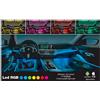 SIMONI RACING AL5 Car LED Interior Strip Light RGB - Atmosphere LED - Fibra Ottica per Interni Auto Flessibile e tagliabile