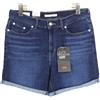 Levi's Classic Premium Big E Shorts Donna W28 Denim Sbiadito Stretch Blu