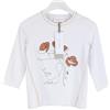 Vicario Cinque T-Shirt Vicario Cinque Donna Piccola Manica Tre Quarti Collo A Giro