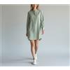 Na-Kd Adjustable Side Strap Shirt Abito Donna Piccolo con Bottoni Midi Verde