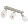 Faretto tre luci Globo Trent 410x80 mm sabbia satinato