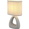 Lampada da tavolo in ceramica Triangle Globo 170x100 mm grigio