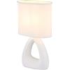 Lampada da tavolo in ceramica Triangle Globo 170x100 mm bianco