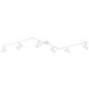 Barra 6 faretti Robby Globo 35 W 1800x100 mm bianco