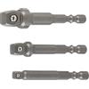 BGS technic BGS Set di adattatori per trapano inclinabile esagono esterno 6,3 mm (1/4") 3 pezzi - 9162