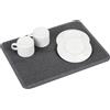 WENKO Tappetino scolapiatti Mod. Damon asciugatura rapida Diatomite Accessori da cucina Assorbente con piedini in silicone e carta abrasiva 40x30 cm grigio Igienico