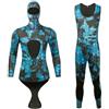 Lljsszr Muta da Subacquea Due Pezzi Neoprene Supporto Termico Vestibilità Elastico Protezione Dal Freddo Utilizzo in Acqua Surf Immersioni Nuoto Training, Blu Mimetico, S