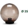 Fumagalli Sfera da giardino a globo in policarbonato per lampione fume' D.25 CM 1XE27 per palo da 6 cm