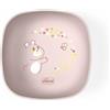 Chicco Piatto Pappa per Bebè e Bambini, Ciotola per svezzamento, con pratico coperchio in silicone per la conservazione del cibo, impilabile salvaspazio, 6+ mesi, 0% BPA, Rosa