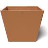 POTS&MORE Prismo 40 VP024003 - Vaso per piante, 40,8 cm, forma quadrata, colore terracotta, altezza 33,2 cm, in plastica, per piante da appartamento