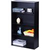 Relaxdays Libreria, AxLxP: 108 x 60 x 24 cm, 4 scomparti, ripiani regolabili, scaffale soggiorno, nero