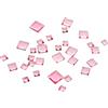 Efco-Set di Pietra Decorativi Quadrati sfaccettati, in Acrilico, Colore: Rosa Chiaro, 6 x 6 mm, 8 x 8, 10 x 10, 12 x 12 mm, 30/10/10, 2 Pezzi