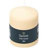 Spaas - Candela a colonna senza profumo, 80/100 mm, 40 ore, colore: Avorio