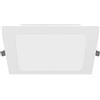 GTV FABRO LED Faretto da incasso piatto 12 W 1200 lm - Lampada da soffitto quadrata 4000 K bianco neutro IP40 - Pannello LED da incasso AC 220 - 240 V - 19,6 x 18 cm