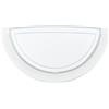 Eglo Lampada da parete Planet 1, applique a uno punto luce, lampada da parete per interni in acciaio e vetro, lampada da soggiorno in bianco e trasparente, lampada da ingresso con attacco E27