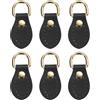 QUARKZMAN 6pcs Ganci Montaggio Cinturino Borsa per Borsetta, Fibbia in Pelle da Cucire Lato Borsa Anello a D Clip Sostituzione Fermaglio per Cintura a Spalla Zaino Fai da Te Hardware, Nero