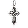 NKlaus 925 argento sterling croce zircone rosa crocifisso ortodosso ciondolo battesimo 11090