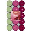 Bolsius - 30 Tealight Profumati - mirtillo rosso - Durata di Combustione di 3.5 Ore - Diametro 38 mm - Estratti Naturali - Contiene Cera Vegana - Senza Olio di Palma