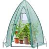 Ohuhu Serra portatile per piante per esterni, con copertura in PE resistente, con porta con cerniera, finestra in rete per verdure, fiori, frutta, erbe, 160 x 137 x 180 cm