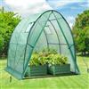 Ohuhu Serra da Giardino 180x1800x200 cm, Serra a Tunnel con Finestre a Reticolo Copertura in Plastica PE per Esterni per Ortaggi Piante Fiori Proteggi le Tue Piante in Tutte le Stagioni, Verde