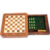 Italfama Set Di Scacchi In Legno Magnetico Da Viaggio Italfama Con Cassetto E Dama 13,5cm