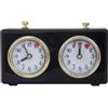 Italfama Classico Analogico Scacchi Orologio Doppio Timer Nero Oro Fatto A Italy