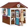 Outsunny Casetta per Bambini 3-8 Anni con Tetto Inclinabile in Legno di Abete