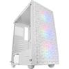 Mars Gaming MC-MAG, Case Gaming ATX, Pannello Laterale Completo Vetro Temperato, Doppia Griglia Magnetica Antipolvere Anteriore + Superiore, 3x Ventole FRGB 120mm, Raffreddamento Liquido 360mm, Bianco