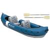 Sevylor Tahaa Kayak con pagaia, canoa gonfiabile 2 persone, barca a paddle con robusto guscio in PVC, cinghie per il fissaggio dei bagagli, struttura a barre per un'elevata stabilità in acqua