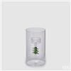 EDG Enzo De Gasperi Portacandela Pino Natale Cilindro H 16 Cm D 9 Cm Verde