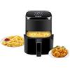 BEPER P101FRI051 Friggitrice ad aria calda, Friggi senza Olio 5 L, Display Touch, 8 Programmi, Regolabile fino 200°C, Timer 60 minuti, Spegnimento automatico, Nero