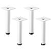 SOTECH 4 piedini per mobili SOTECH LIMA Altezza 150 mm, Ø 25 mm Regolabile in altezza 10 mm bianco opaco Piedini per vetrine Piedini per zoccoli Piedini per mobili