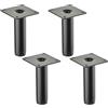 SOTECH 4 piedini per mobili SOTECH LIMA Altezza 100 mm, Ø 25 mm Regolabili in altezza 10 mm nero opaco Piedini per vetrine Piedini per zoccoli Piedini per mobili